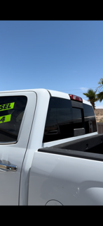 Dodge Ram C-pillar restored after paintless dent repair